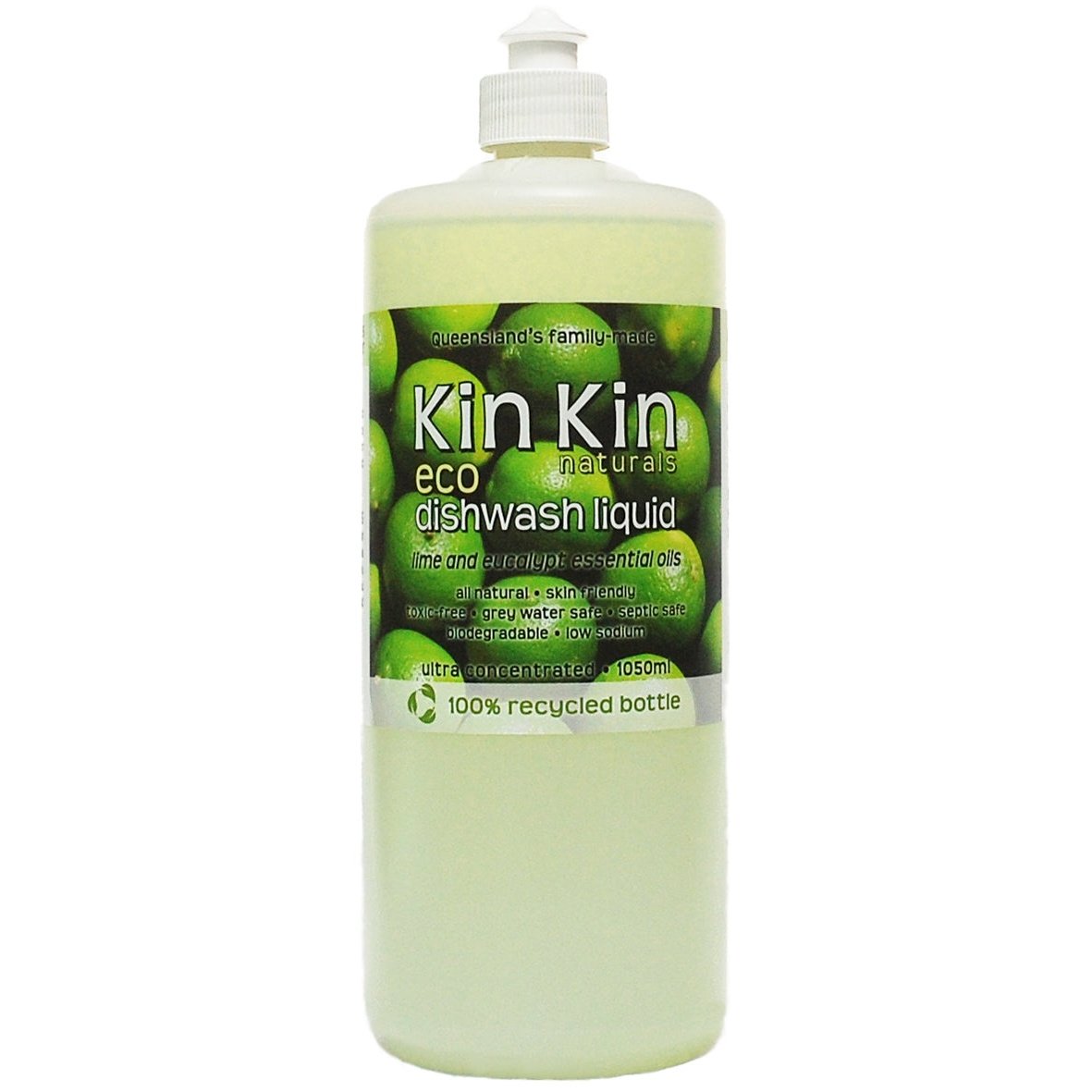 Kin Kin Naturals Eco DishwashLiquid Lime & Eucalyptus 1050ml - Cutprice Online