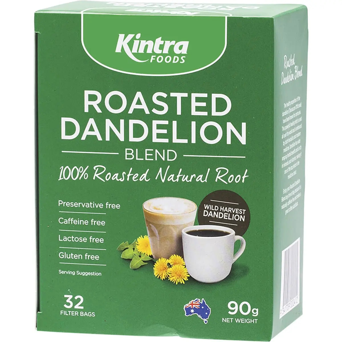 KINTRA FOODS Roasted Dandelion Blend Tea Bags 32 KINTRA FOODS
