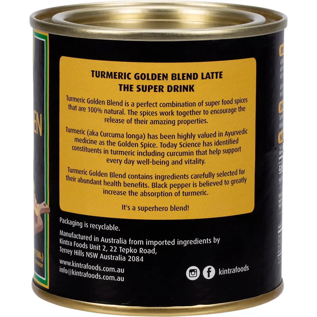 KINTRA FOODS Turmeric Golden Blend 100g KINTRA FOODS