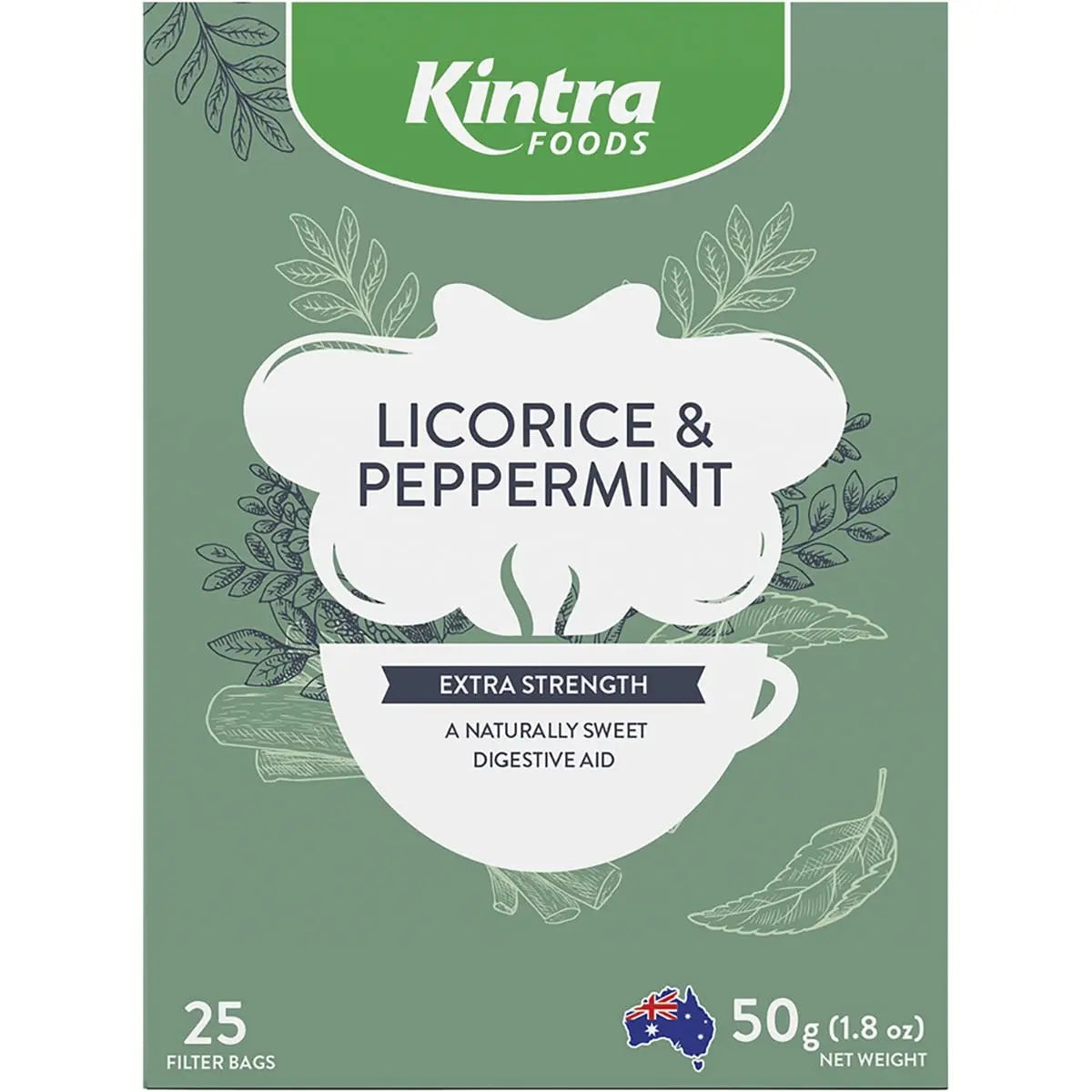 KINTRA FOODS Herbal Tea Bags Licorice & Peppermint Tea 25 KINTRA FOODS