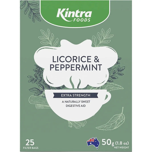 KINTRA FOODS Herbal Tea Bags Licorice & Peppermint Tea 25 KINTRA FOODS