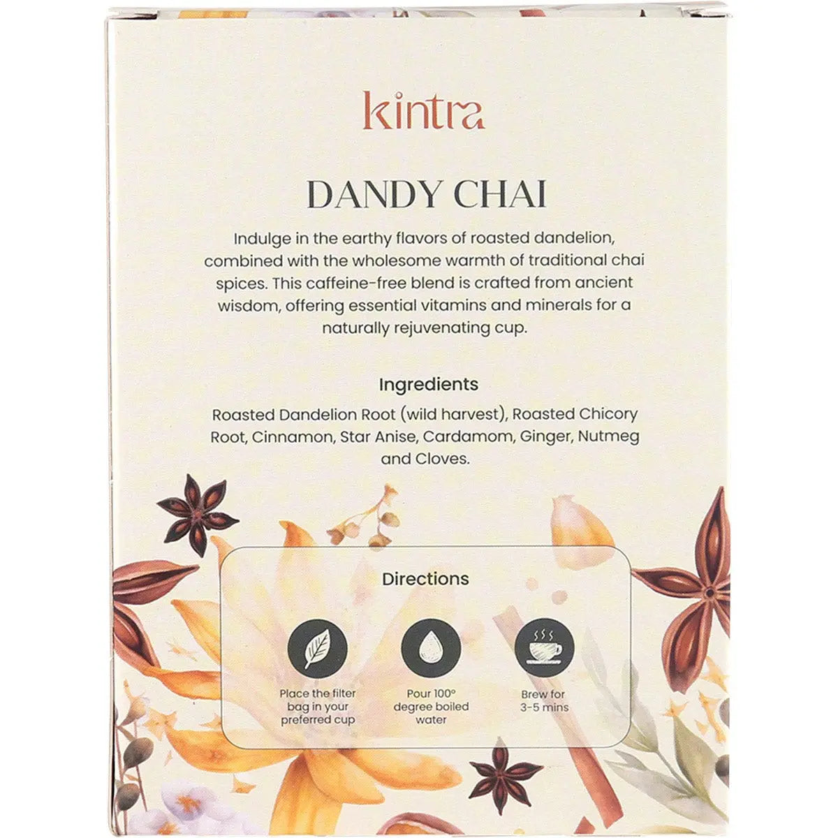 KINTRA FOODS Dandy Chai Blend Tea Bags 32 KINTRA FOODS