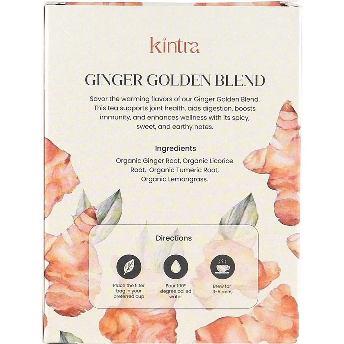 KINTRA FOODS Herbal Tea Bags Ginger Golden Blend 25 KINTRA FOODS