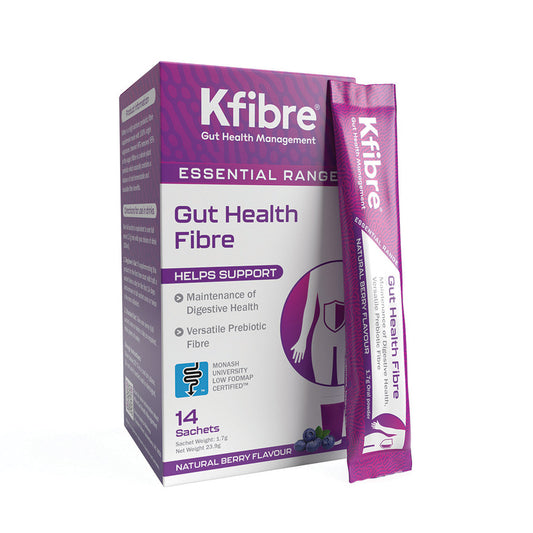 Kfibre Essential Gut Health Fibre Natural Berry Sachets 2.2g x 14 Pack - Cutprice Online