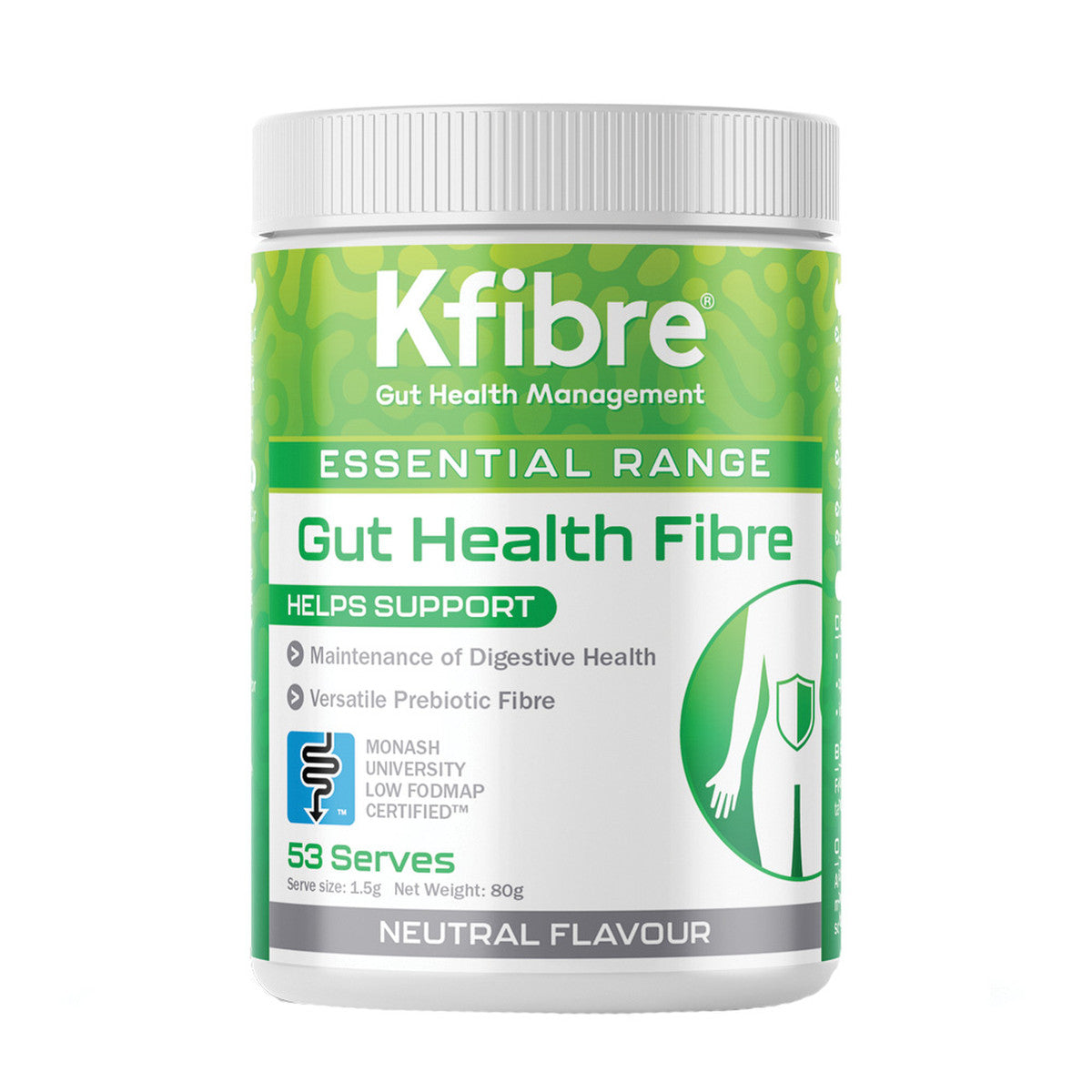 Kfibre Essential Gut Health Fibre Neutral Tub 80g - Cutprice Online
