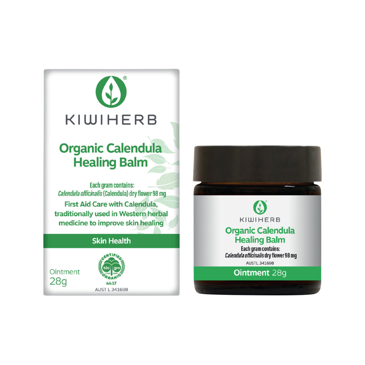 Kiwiherb Organic Calendula Healing Balm 28g - Cutprice Online