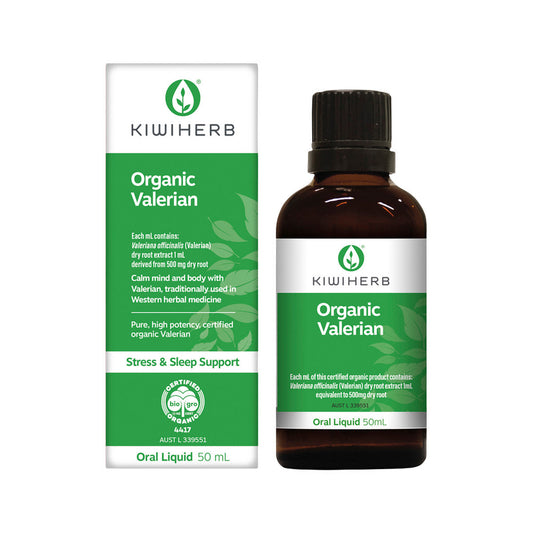 Kiwiherb Organic Valerian Oral Liquid 50ml - Cutprice Online