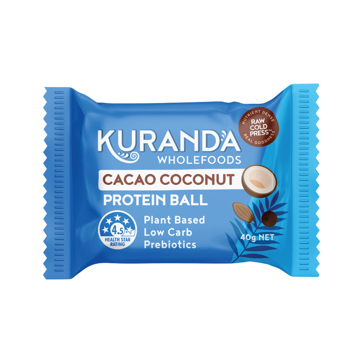 Kuranda Wholefoods Protein Ball Cacao Coconut 40g(Pack of 12) - Cutprice Online