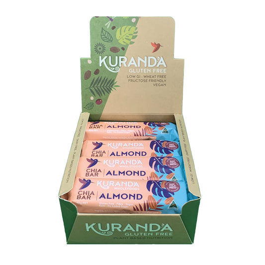 Kuranda Wholefoods Gluten Free Chia Bars Chia & Almond 40g(Pack of 16) - Cutprice Online