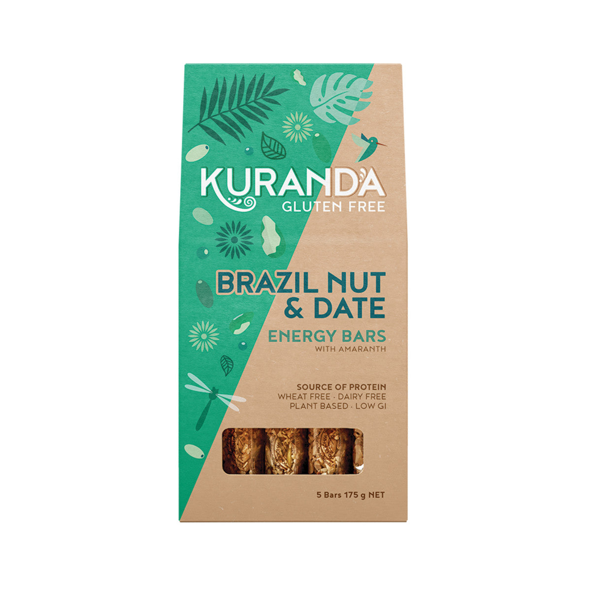 Kuranda Wholefoods Gluten Free Energy Bars Brazil Nut & Date 35g x 5 Pack - Cutprice Online