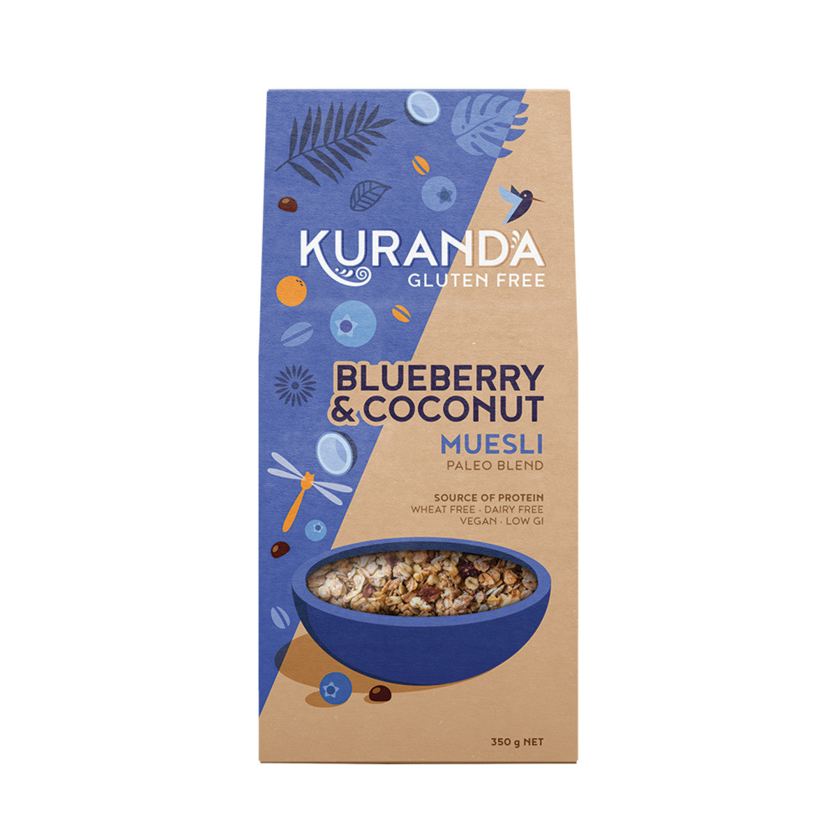 Kuranda Wholefoods Gluten Free Muesli Blueberry & Coconut (Paleo Blend) 350g - Cutprice Online