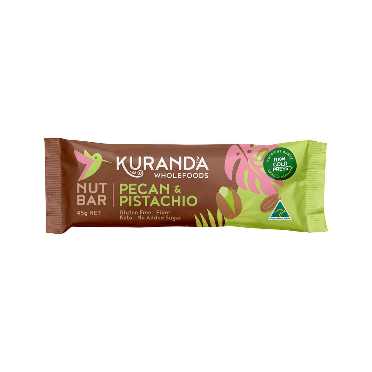 Kuranda Wholefoods Gluten Free Nut Bars Pecan & Pistachio 45g(Pack of 16) - Cutprice Online