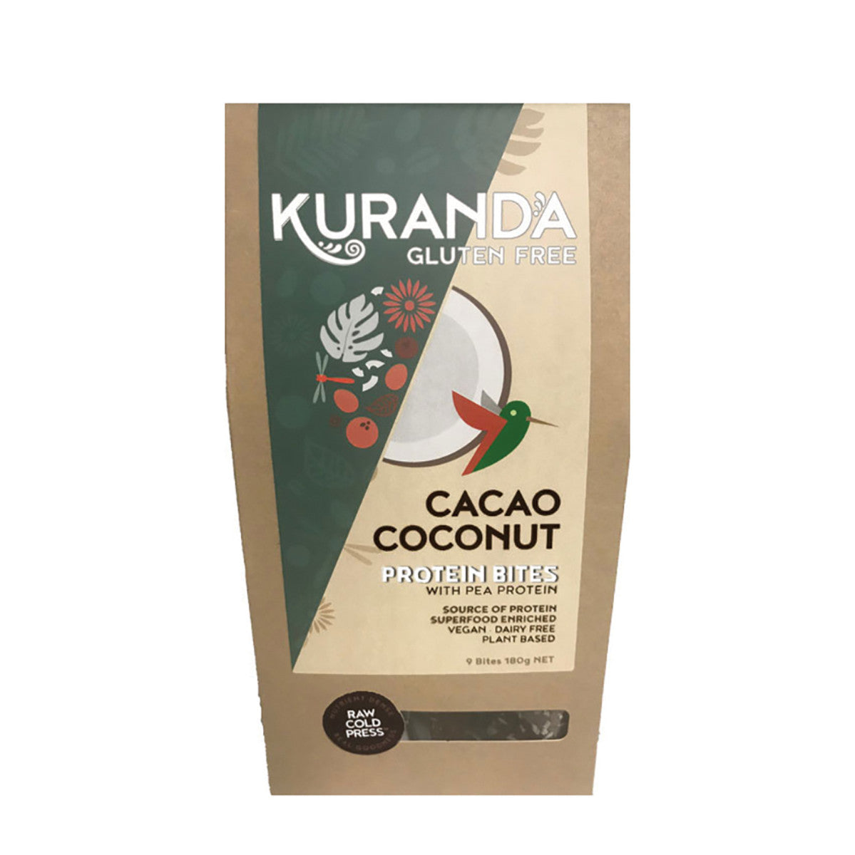 Kuranda Wholefoods Gluten Free Protein Bites Cacao Coconut 20g x 9 Pack - Cutprice Online