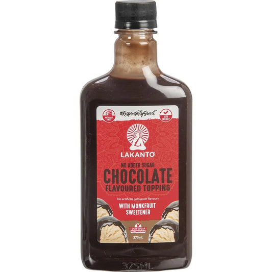 LAKANTO Chocolate Flavoured Topping Monkfruit Sweetener 375ml LAKANTO