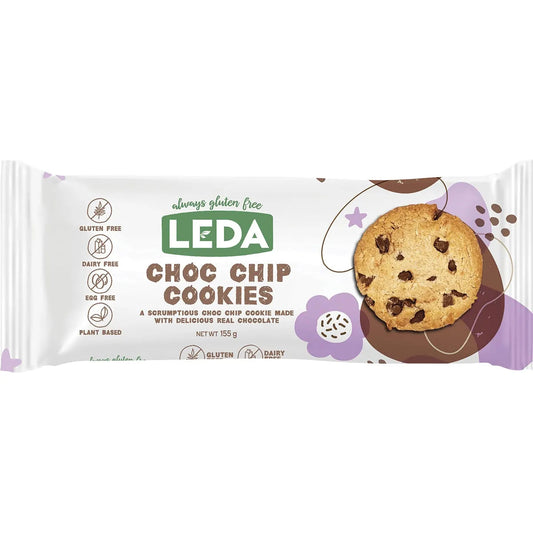 Leda Choc Chip Cookies 8x155g LEDA