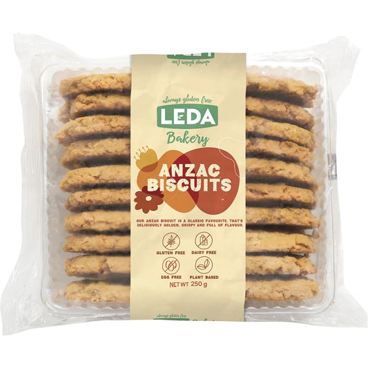 Leda ANZAC Biscuits Bakery Range 6x250g LEDA