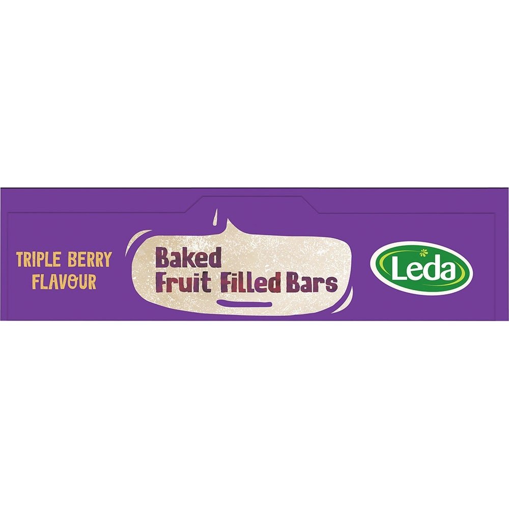 Leda Baked Fruit Filled Bars Triple Berry Multipack 6x190g LEDA