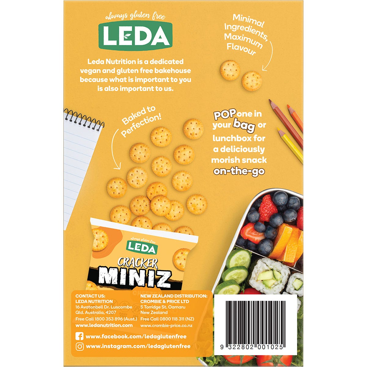 LEDA Cracker Miniz Cheeze Multipack 6x150g - Cutprice Online