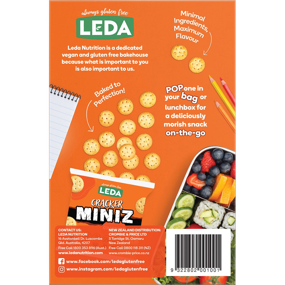 LEDA Cracker Miniz Chick'n Multipack 6x150g - Cutprice Online