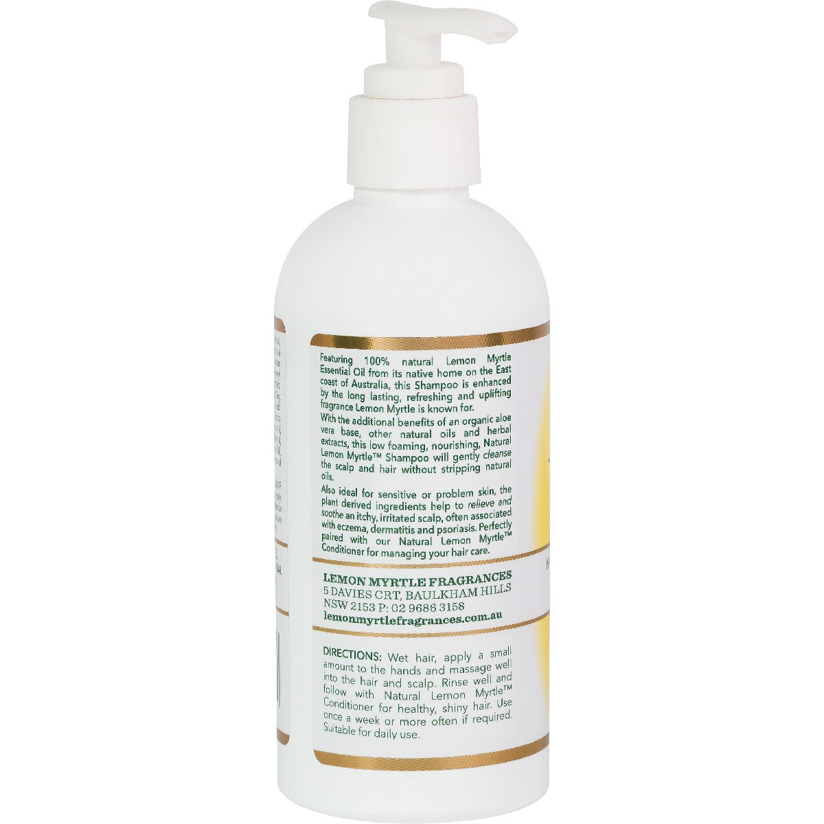 LEMON MYRTLE FRAGRANCES Shampoo 250ml LEMON MYRTLE