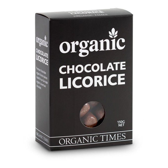 ORGANIC TIMES Milk Chocolate Licorice 150g - Cutprice Online