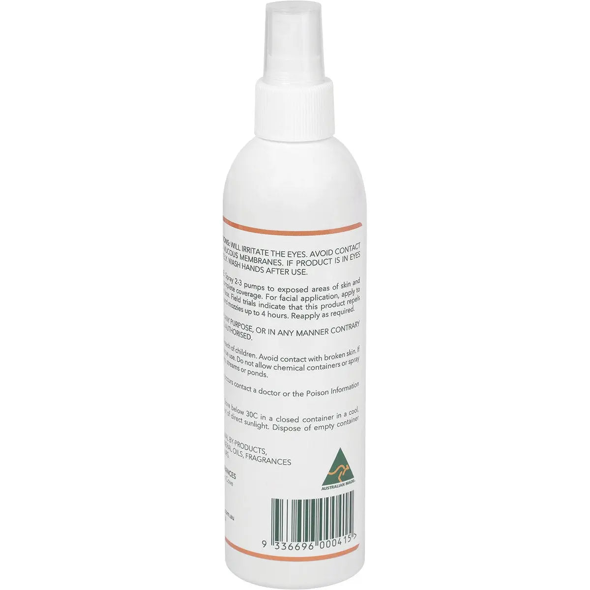 Lemon Myrtle Fragrances Mozzie & Sandfly Repellent 250ml LEMON MYRTLE