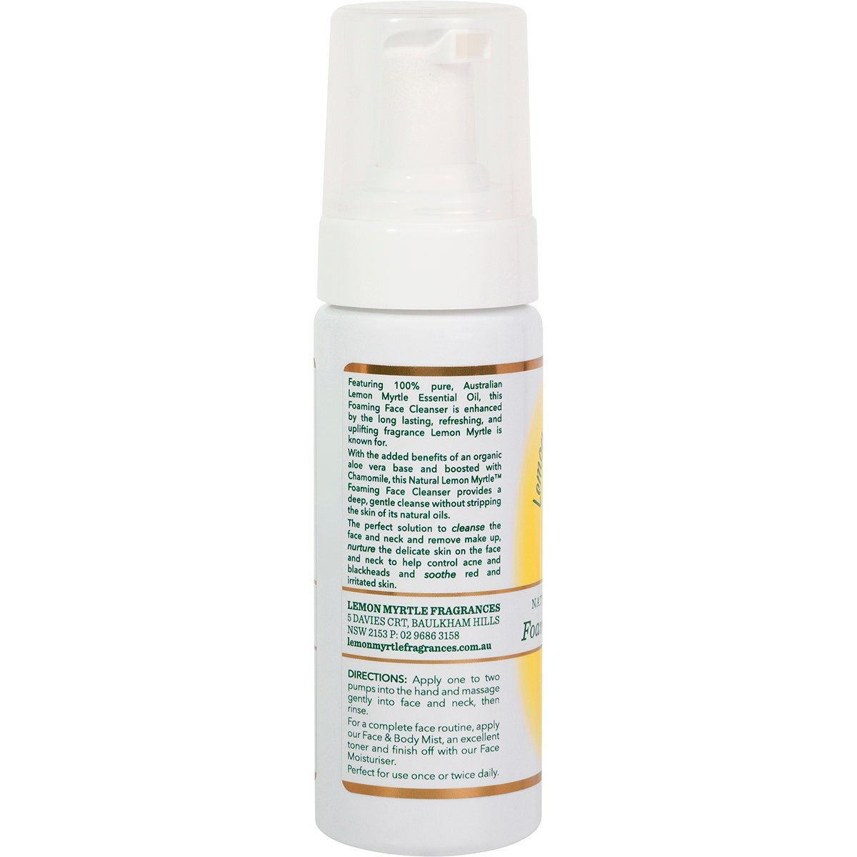 LEMON MYRTLE FRAGRANCES Foaming Face Cleanser 150ml - Cutprice Online