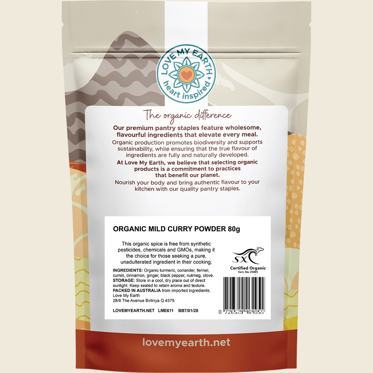 Love My Earth Organic Mild Curry Powder 80g