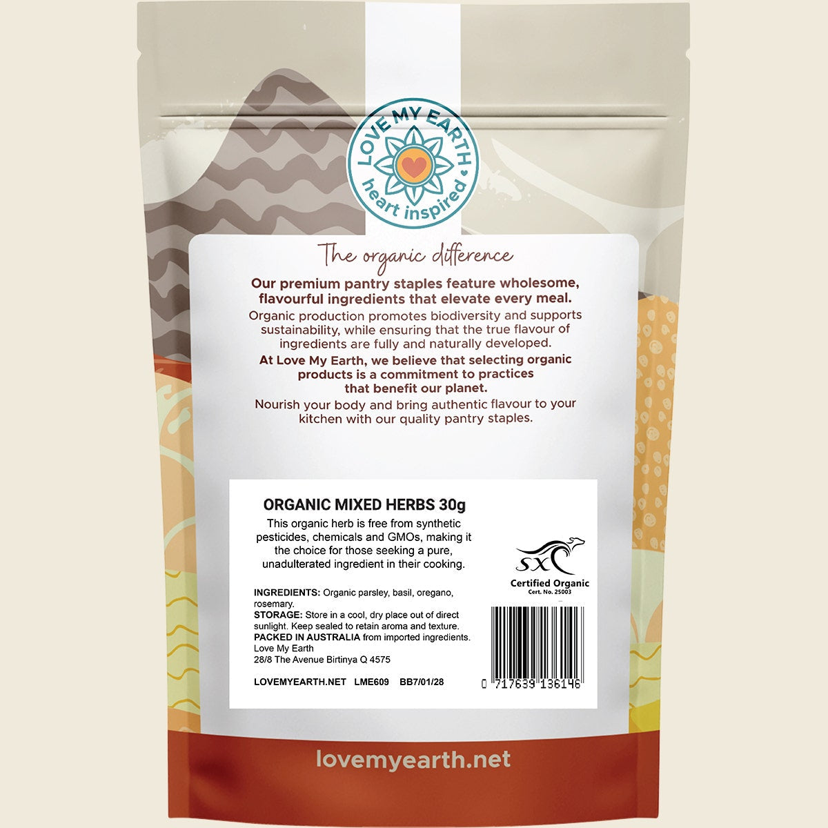 Love My Earth Organic Mixed Herbs 30g