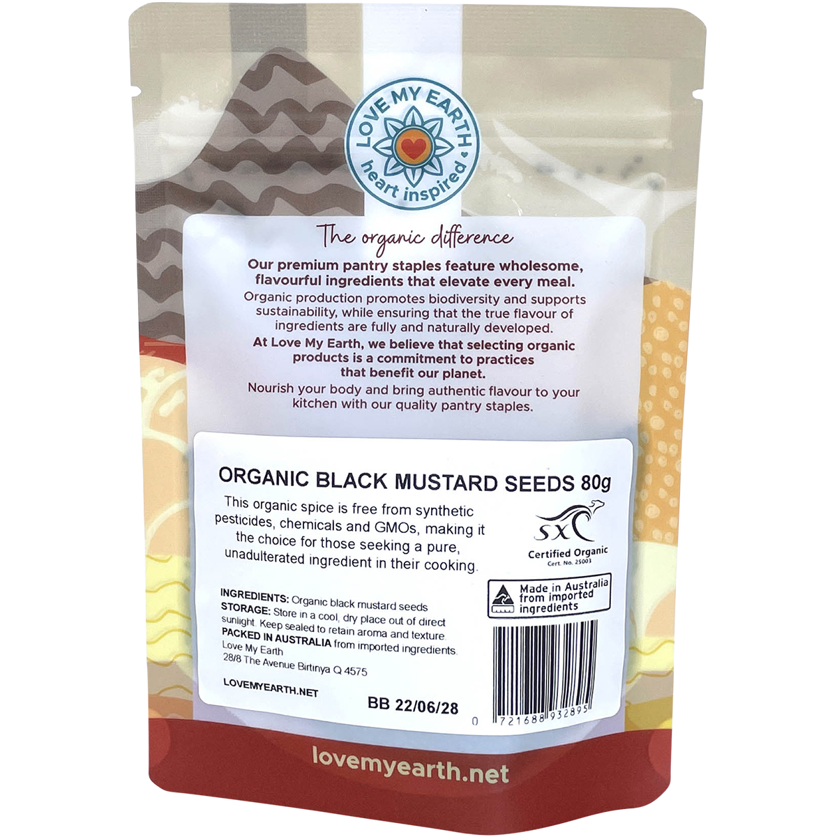 Love My Earth Organic Black Mustard Seeds 80g