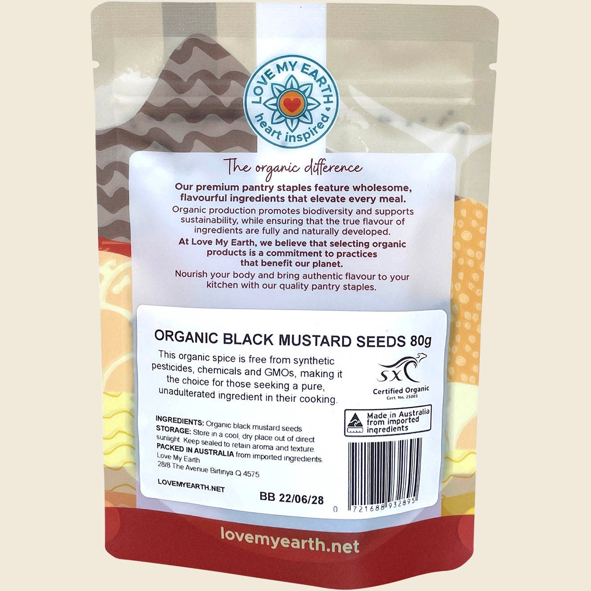 Love My Earth Organic Black Mustard Seeds 80g