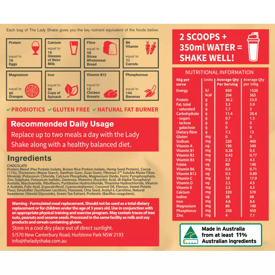THE LADY SHAKE VARIETY PACK 14 SACHETS - Cutprice Online