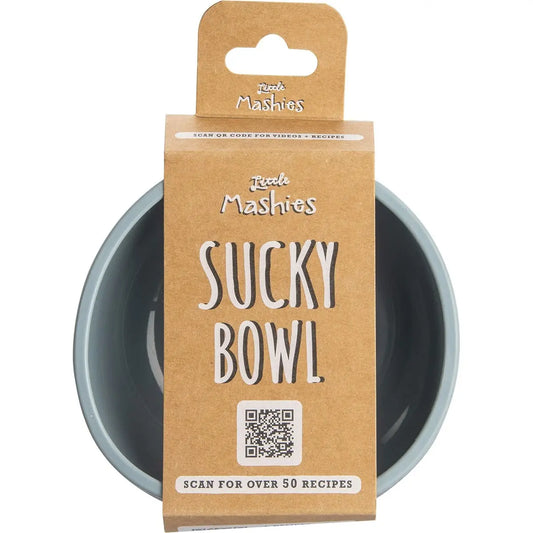 LITTLE MASHIES Silicone Sucky Bowl Dusty Blue 1 LITTLE MASHIES