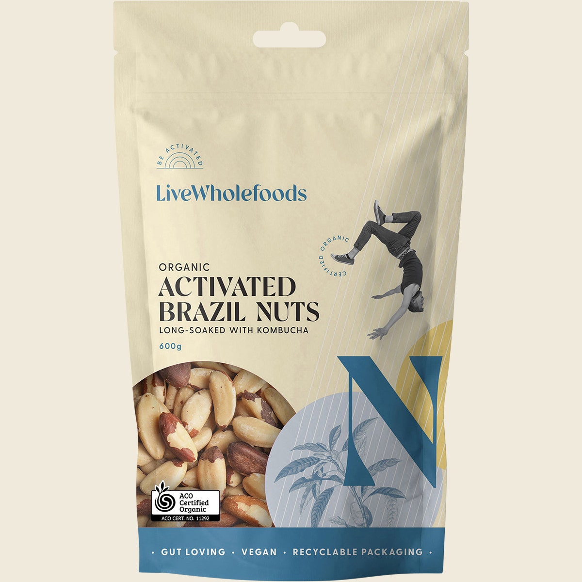 Live Wholefoods Organic Activated Brazils 600g