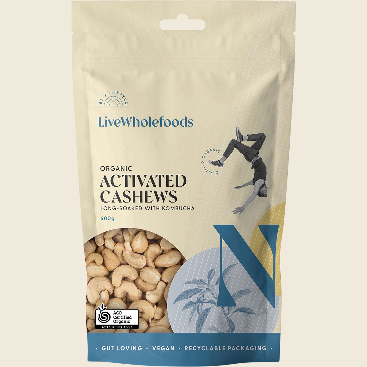 Live Wholefoods Organic Activated Cashews 600g