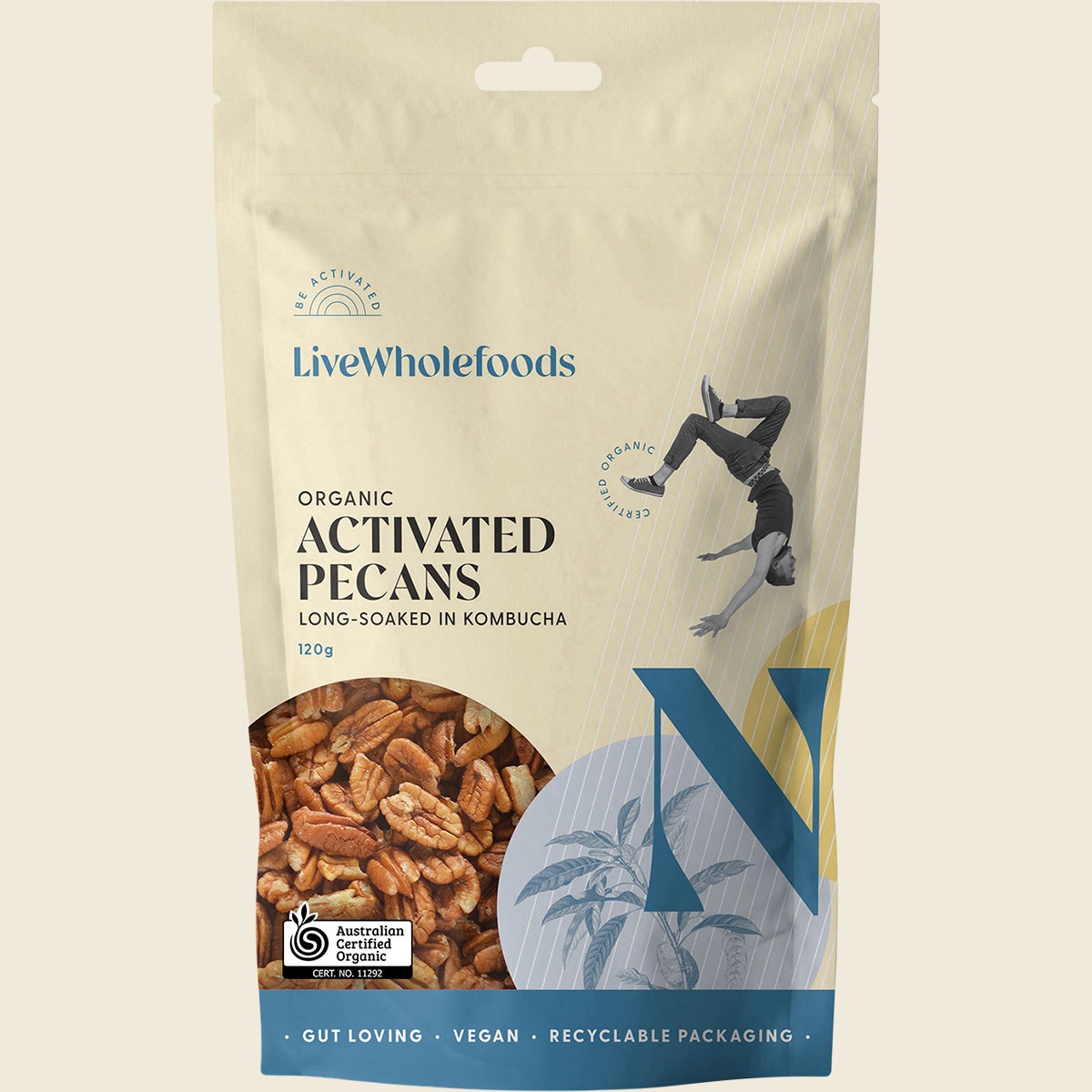 Live Wholefoods Organic Activated Pecans 120g