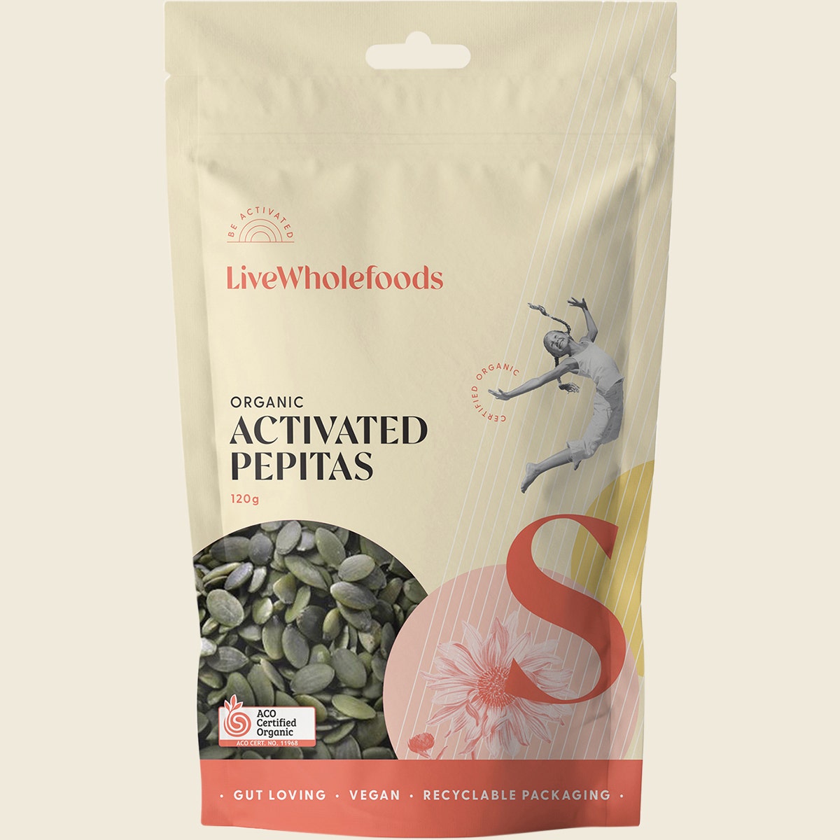 Live Wholefoods Organic Activated Pepitas 120g