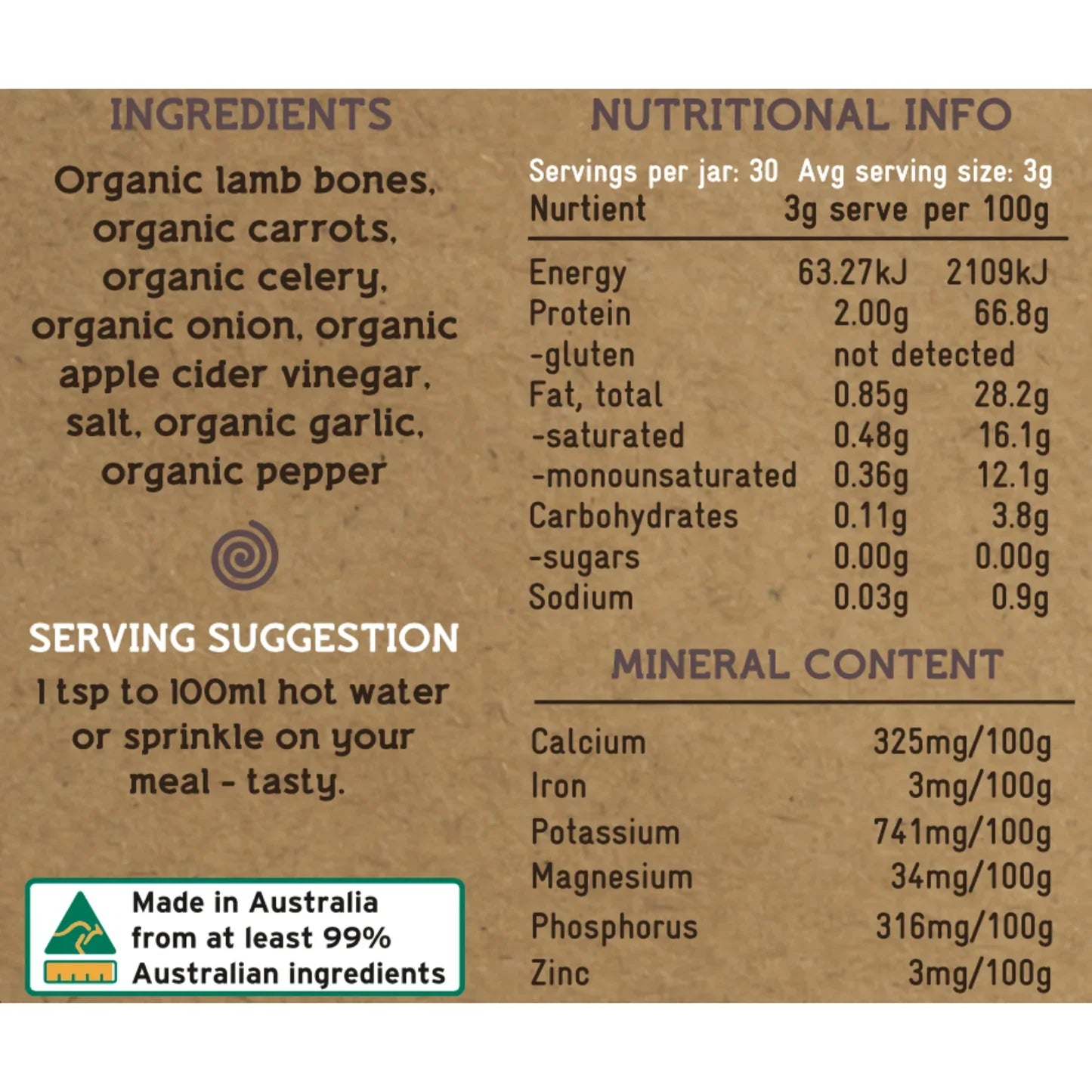 Broth of Life Organic Dehydrated Lamb Broth Jar 90GM - Cutprice Online