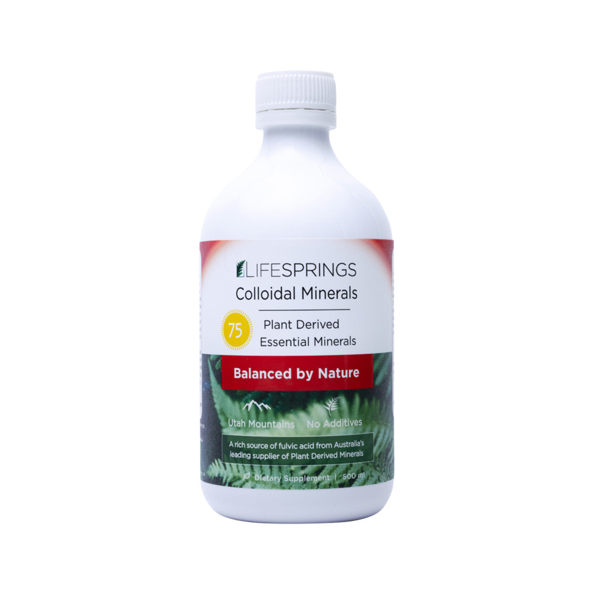 LifeSPRINGS Colloidal Minerals (75 Plant Derived Essential Minerals) 500ml - Cutprice Online