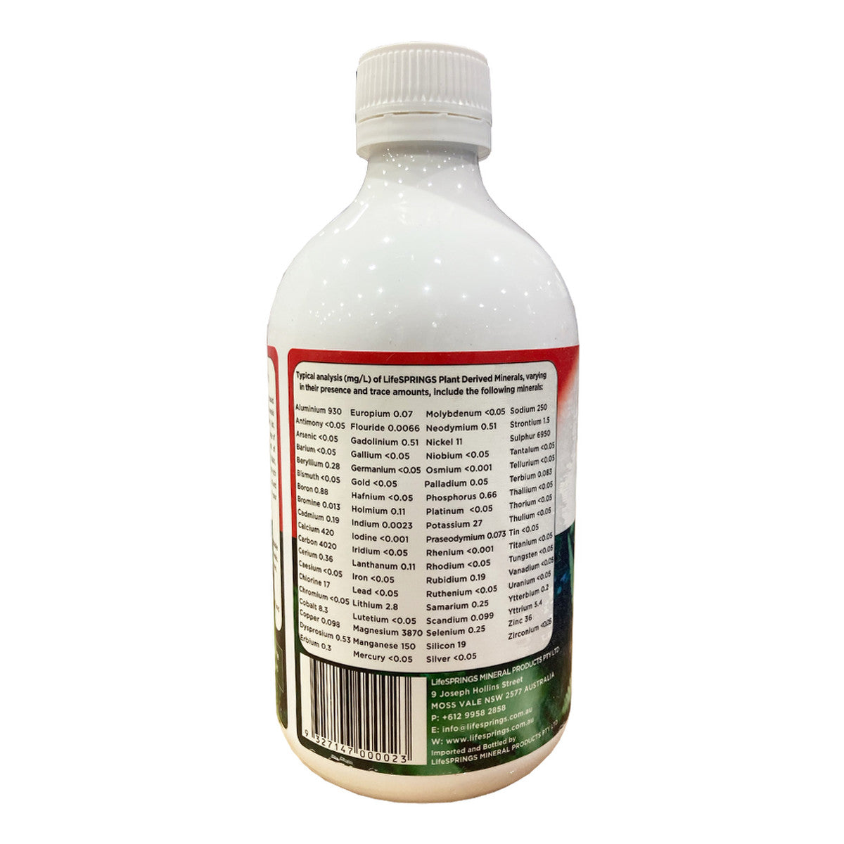 LifeSPRINGS Colloidal Minerals (75 Plant Derived Essential Minerals) 500ml - Cutprice Online