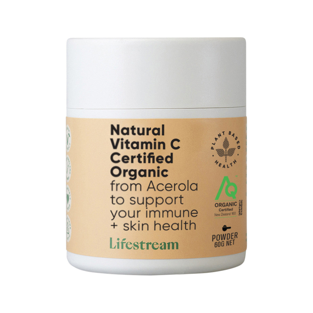 Lifestream Natural organic Vitamin C from Acerola Powder 60g - Cutprice Online