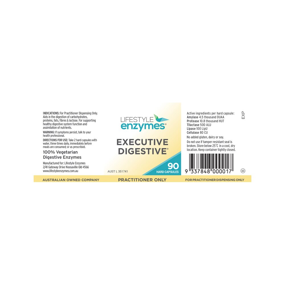 Lifestyle Enzymes Executive Digestive 90c - Cutprice Online