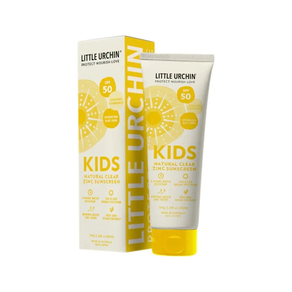 Little Urchin Natural Kids Sunscreen Clear Zinc Spf 50 100g - Cutprice Online