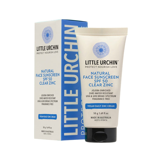 Little Urchin Natural Face Sunscreen Clear Zinc SPF 50 50g - Cutprice Online
