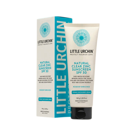 Little Urchin Natural Sunscreen Clear Zinc SPF 30 100g - Cutprice Online