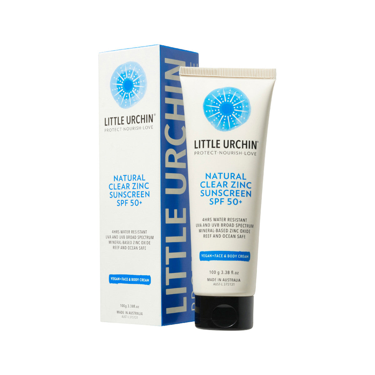 Little Urchin Natural Sunscreen Clear Zinc SPF 50+ 100g - Cutprice Online