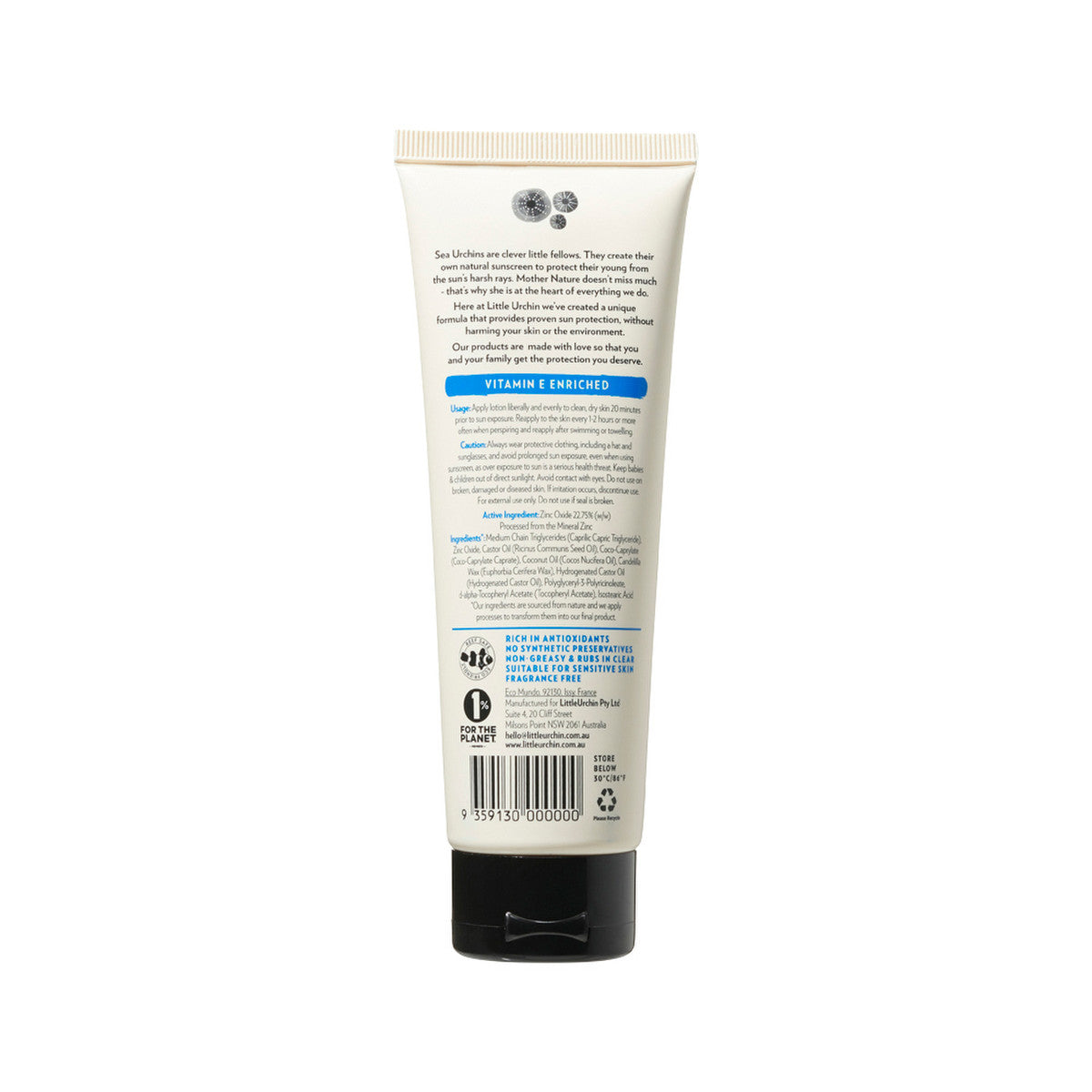 Little Urchin Natural Sunscreen Clear Zinc SPF 50+ 100g - Cutprice Online