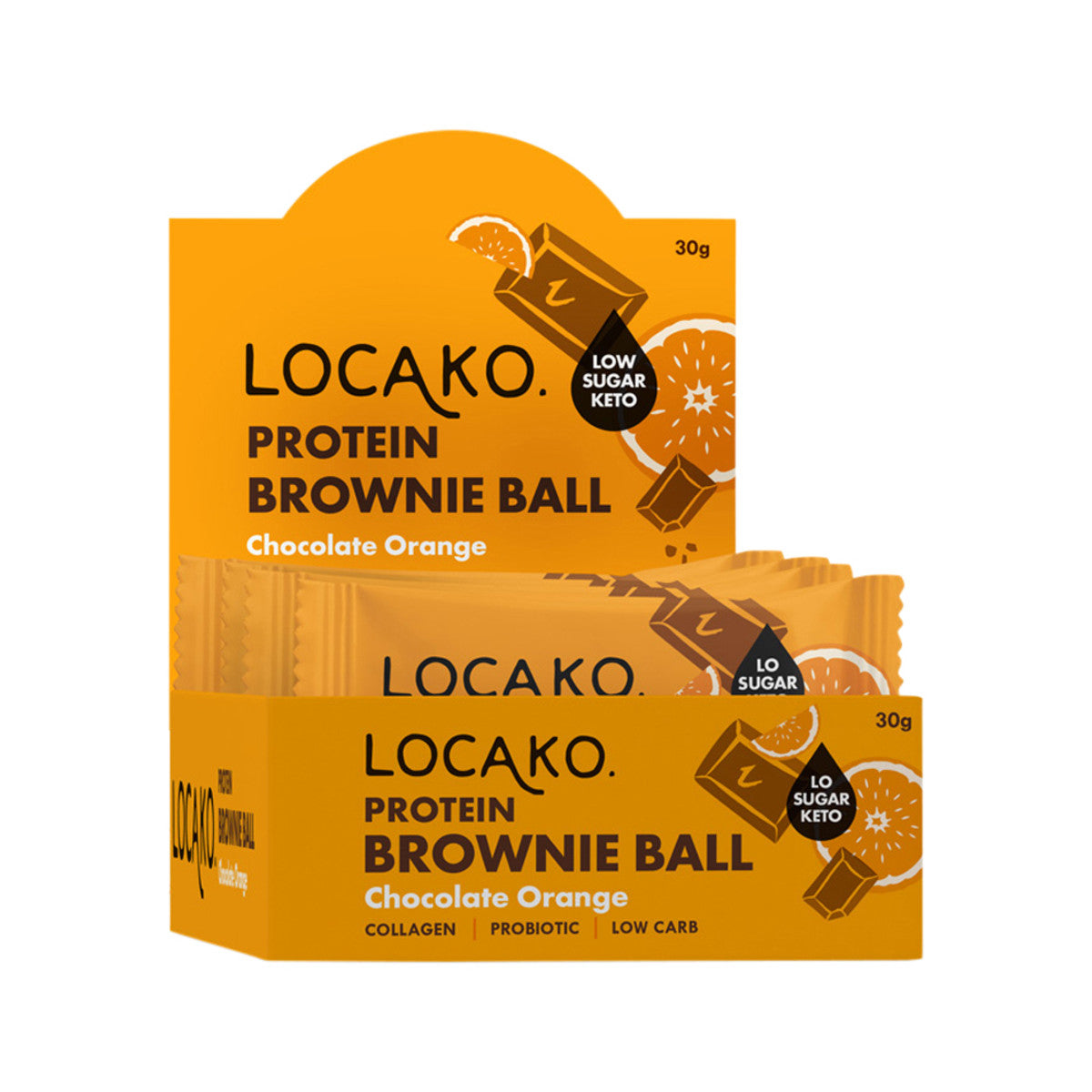 Locako Protein Brownie Ball Chocolate Orange 30g(Pack of 10) - Cutprice Online