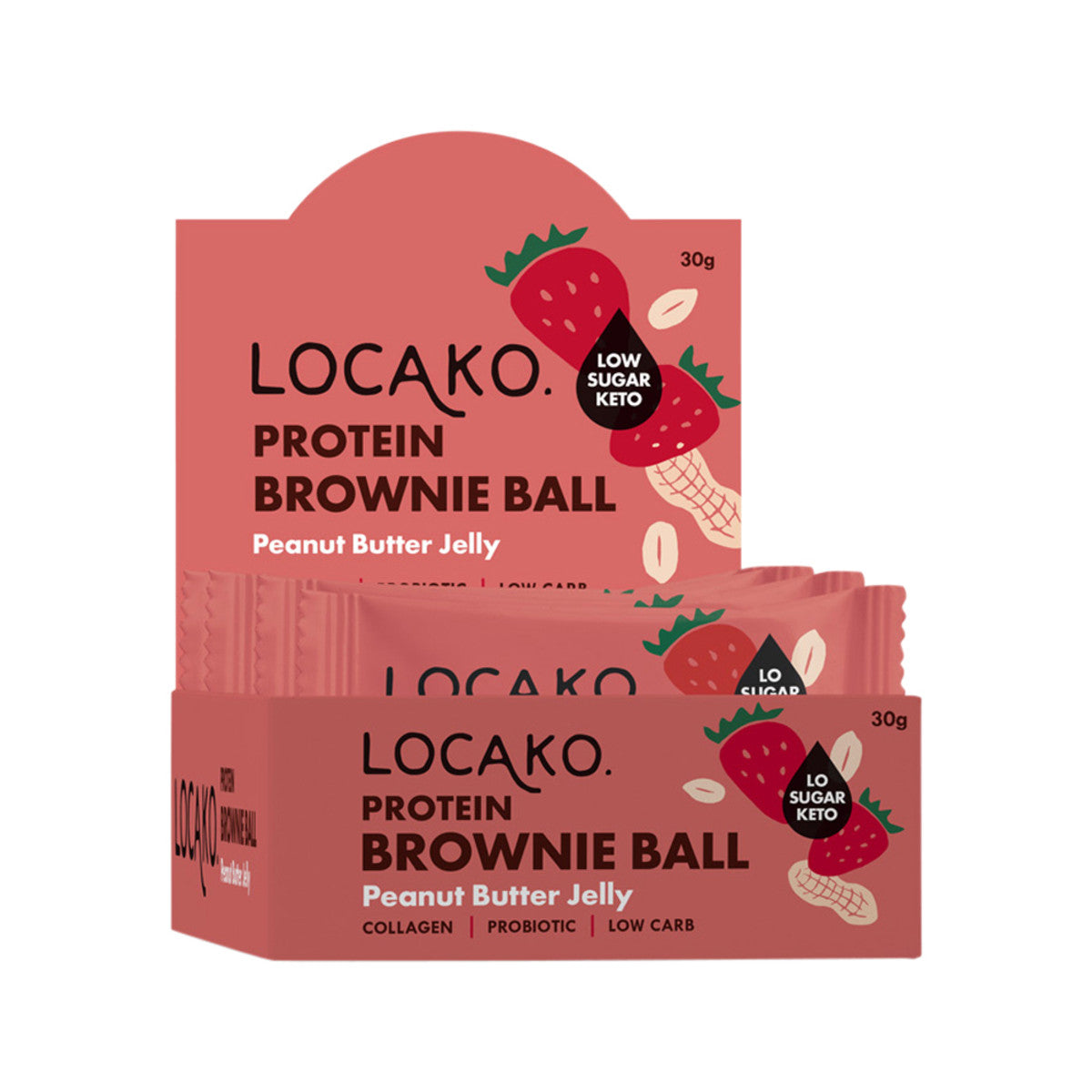 Locako Protein Brownie Ball Peanut Butter Jelly 30g(Pack of 10) - Cutprice Online