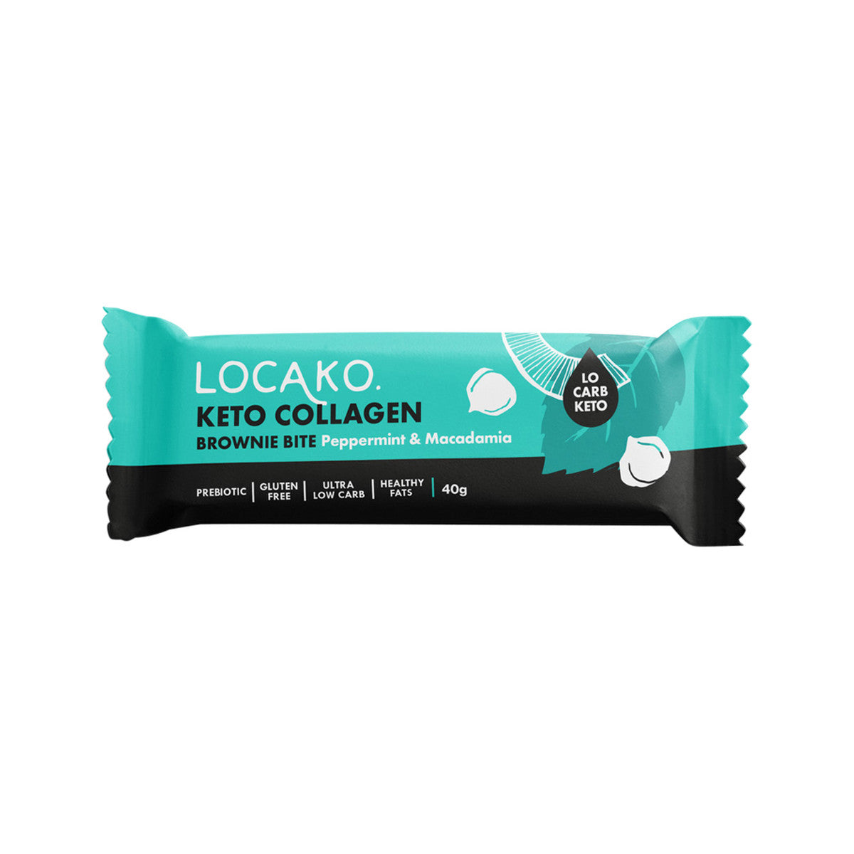 Locako Keto Collagen Brownie Bite Peppermint & Macadamia 40g(Pack of 15) - Cutprice Online